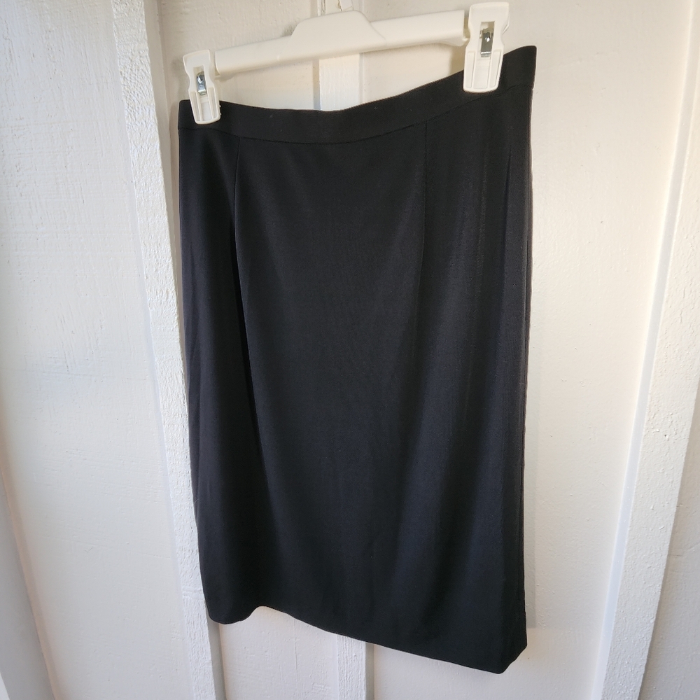 RIMINI by Shaw Black Silky Skirt Size 8